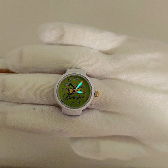 Rare Vintage Grinch (3 glow hands) ring watch white tone by migi (Unsigned) work - Picture 1 of 5